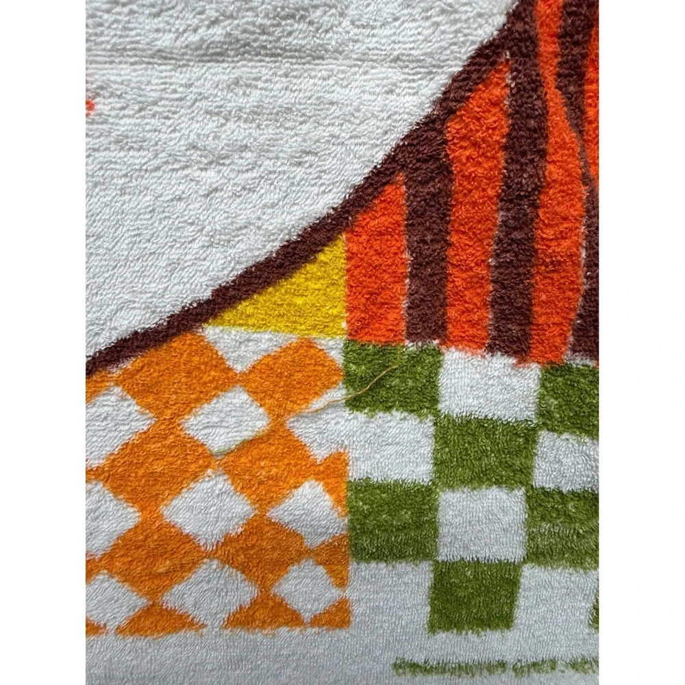 Vintage Holly Hobbie Beach Towel American Greetings 1970s Retro Fringed Cotton